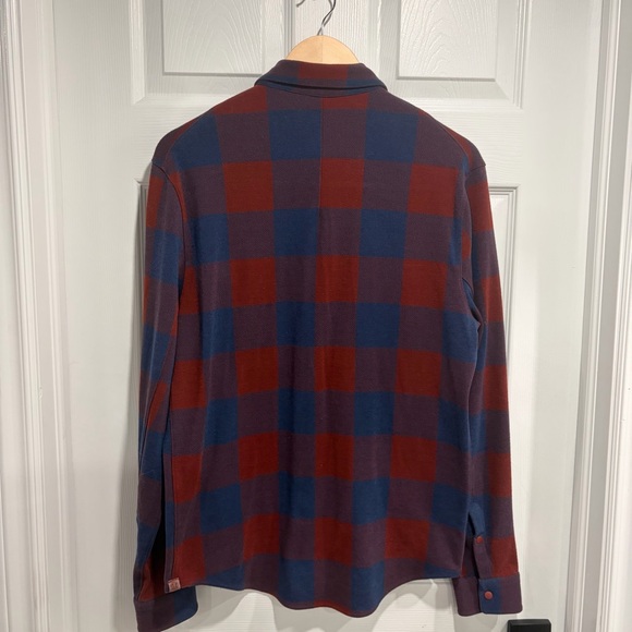 Lululemon Men’s Button-Up Overshirt Check Plaid Rockwood Atmospheric - Picture 4 of 7
